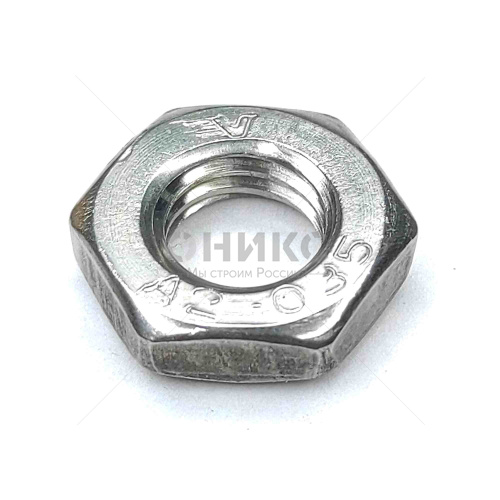 DIN 439 Гайка низкая шестигранная с фаской левая резьба нержавеющая сталь А2 М10 - Оникс