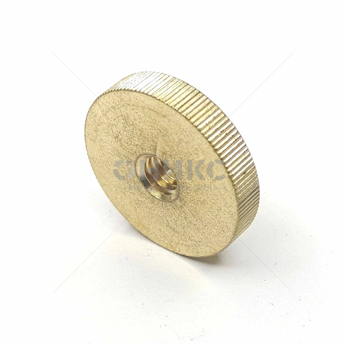 DIN 467 Гайка круглая рифлёная с накатанной головкой латунная М6 - Оникс