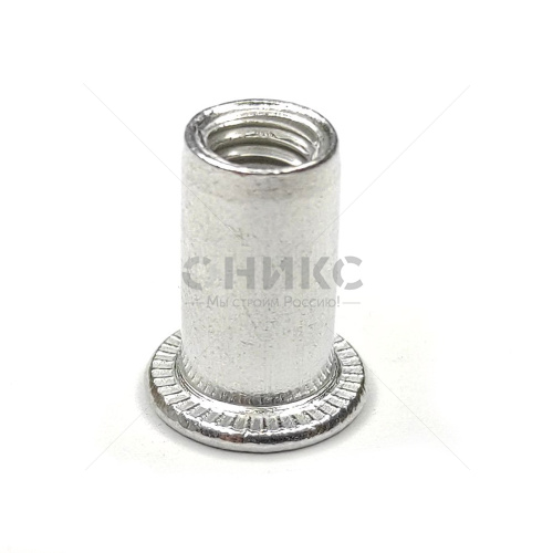 Заклепка гайка гладкая цилиндрический фланец алюминий М10 - Оникс