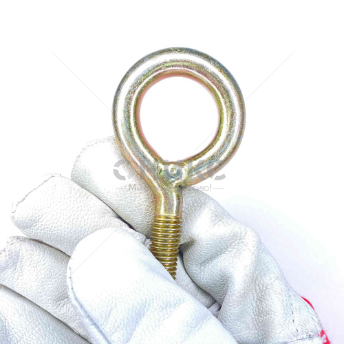 Винт кольцо с метрической резьбой сварное, желтый цинк, М8x120 - Оникс