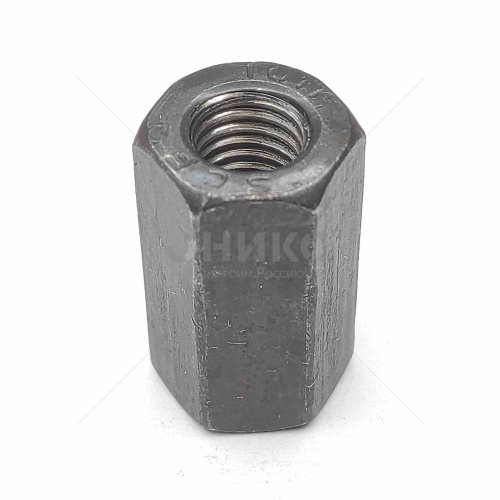 DIN 6334 Гайка шестигранная соединительная, сталь 10.0 ключ - 30мм. М20 - Оникс