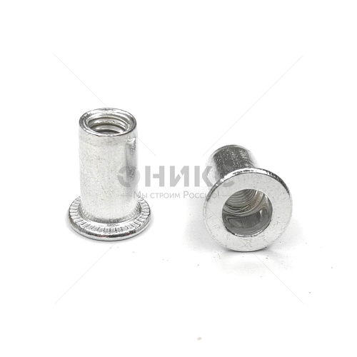 Заклепка гайка гладкая цилиндрический фланец алюминий М10 - Оникс