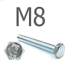 DIN 933 Болт шестигранный оцинкованная сталь 5.8 М8x75