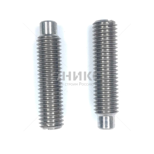 DIN 417 винт установочный с цилиндрическим концом и прямым шлицем сталь без покрытия М12x20 - Оникс