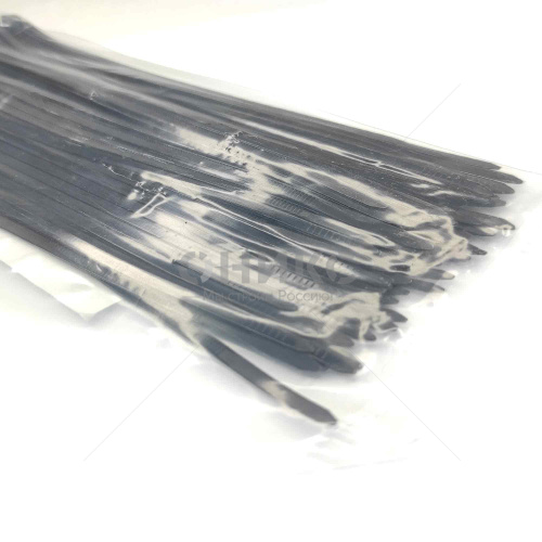 Хомут стяжка пластиковая нейлоновая черная 100 шт./упк. 9.0x760 - Оникс