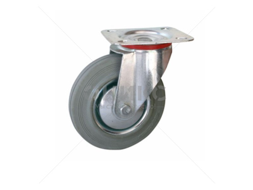 Колесо поворотное серая резина SC 42 f 100 мм - Оникс