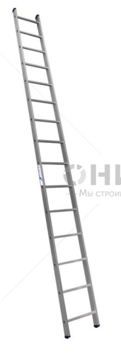 Лестница приставная алюминиевая 1*15 - Оникс
