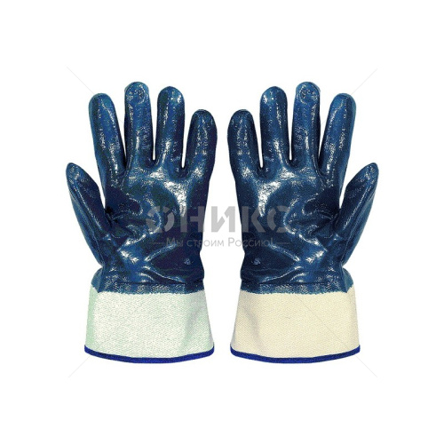 Перчатки облитые "нитрил" синие - Оникс
