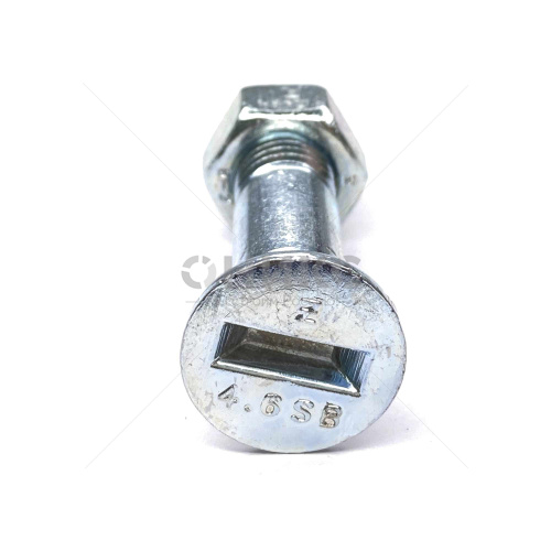 DIN 7969 Винт призонный с потайной головкой с прямым шлицем и гайкой, оцинкованная сталь, М20x75 - Оникс