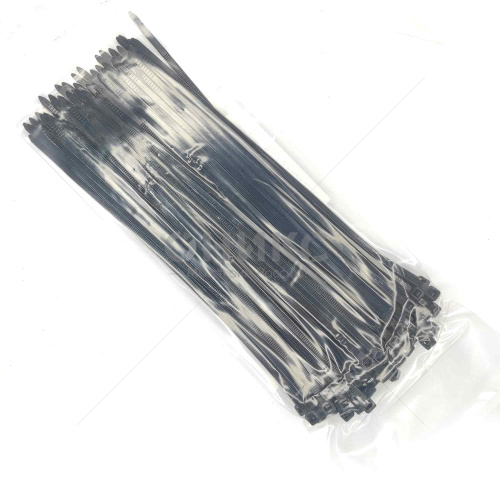 Хомут стяжка пластиковая нейлоновая черная 100 шт./упк. 4.8x250 - Оникс