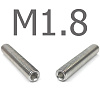 DIN 913 Винт установочный с внутренним шестигранником и плоским концом нержавеющий А2 М1.8x3