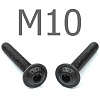 ISO 7380-2 Винт с полукруглой головкой с фланцем внутр. шестигр. черный 10.9 М10x25