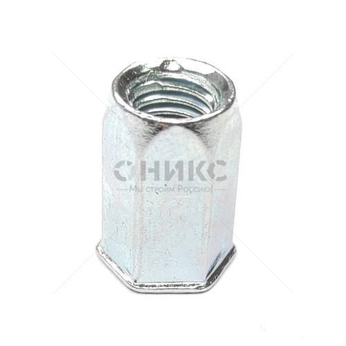 Заклепка резьбовая / гайка шестигранная малый фланец сталь М10 - Оникс