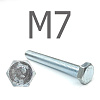 DIN 933 Болт шестигранный оцинкованная сталь 5.8 М7x20