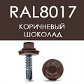 Саморезы кровельные RAL 8017 коричневый шоколад