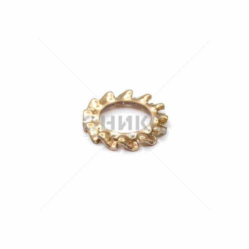 DIN 6798 A Шайба стопорная с внешними зубьями, бронза М5 Ø5,3 - Оникс