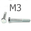 DIN 931 Болт с неполной резьбой оцинкованная сталь 8.8 М3x50