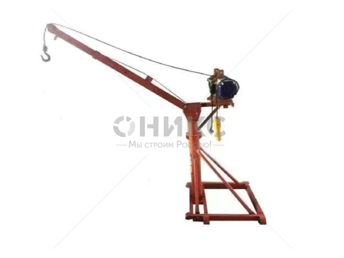 Мини-кран строительный TOR KM 300/500 кг 60/30 м с поворотной стрелой и электролебедкой (220В) - Оникс