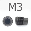 DIN 915 Винт установочный цилиндрическим концом оксидированный М3x10