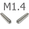 DIN 913 Винт установочный с внутренним шестигранником и плоским концом нержавеющий А2 М1.4x2.5