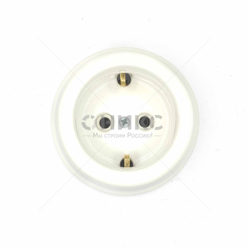 Розетка керамическая с/з 16А Interior Electric белая - Оникс