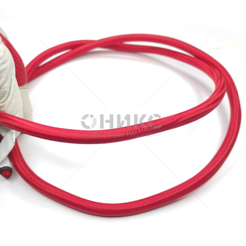 Декоративный провод круглый двухжильный Interior Electric ПВХ, сечение 2x0,75 Красный - Оникс